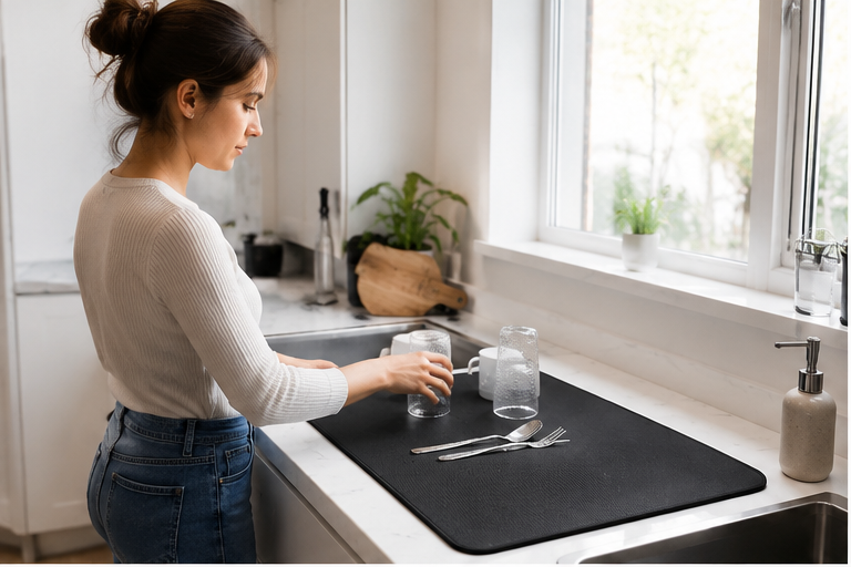 Drying mat for Kitchen, Water Absorbent Mat (Buy 1 Get 1 Free)